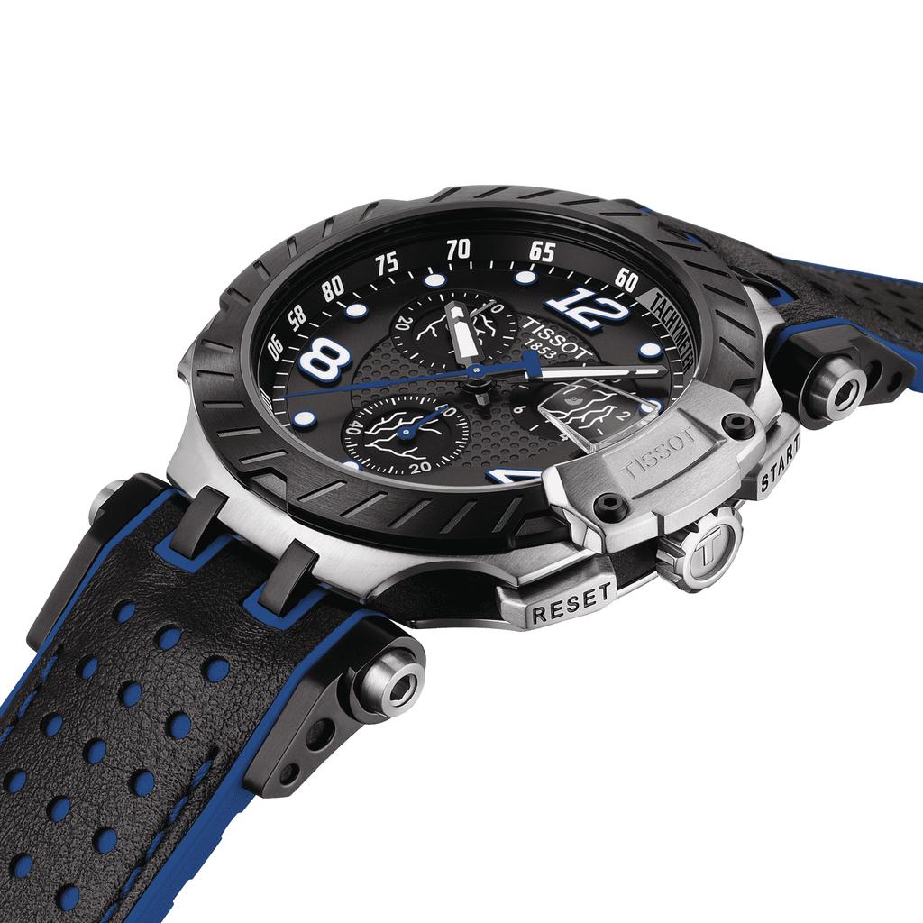 Tissot Мужские модные часы с кожаным ремешком и черным циферблатом T115.417.27.057.03