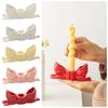 Elegant Ceramic Bow Candle Holder INS Candle Stands Bowknot Shape Candlestick  Living Room