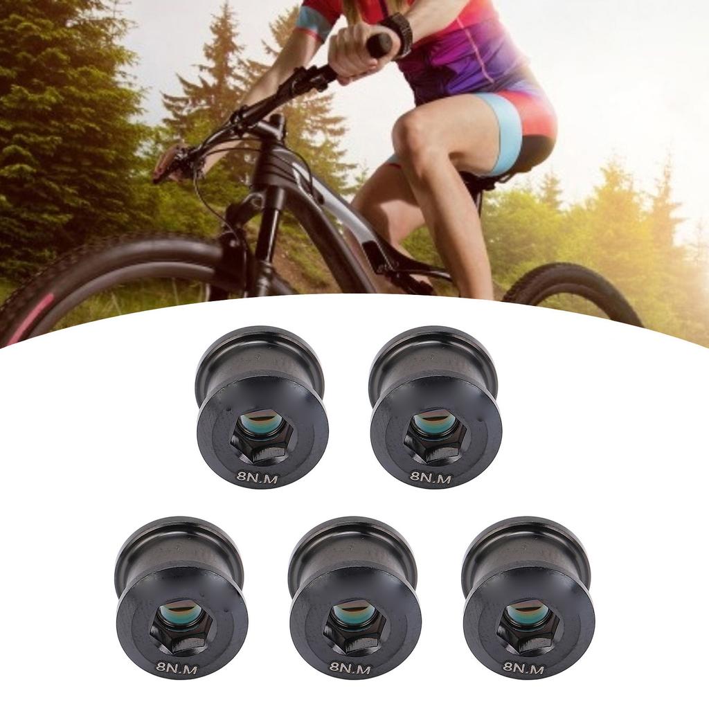 5 шт. 6,5 мм болтов для одной передней звезды, комплект из высокопрочного титанового сплава, универсальный комплект болтов для передней звезды для велосипеда, черный