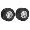 Metal Alloy Rear Wheel Hub Rims with 22mm Width Rear Rubber Loader Wheels for Tamiya 114 RC