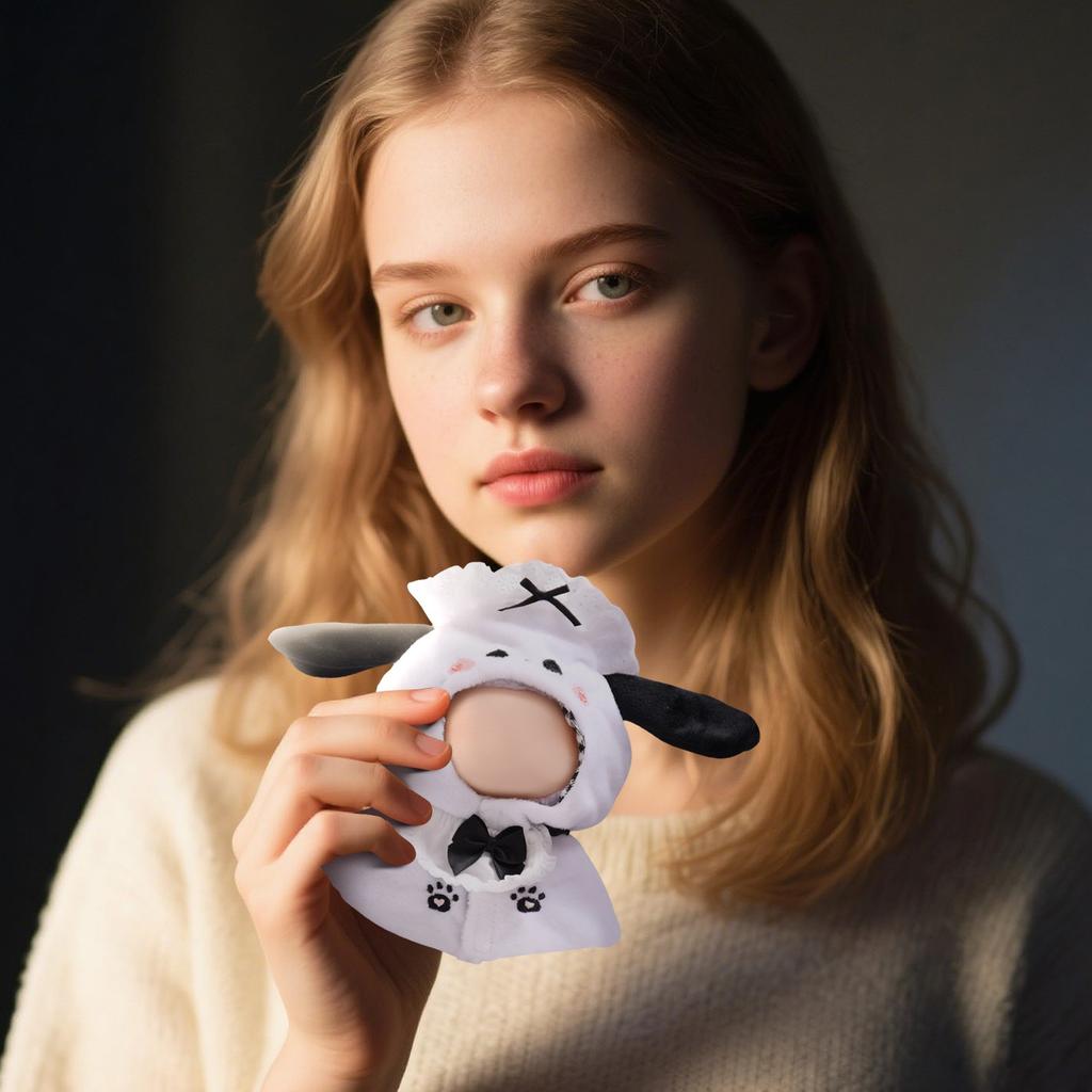 Doll Clothes Set 17cm Doll Accessories Love Heart Top Scarf Hat No Dolls