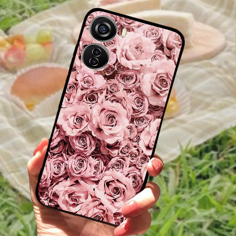 Для ZTE Blade V40 Чехол-бампер Силиконовый Мягкий Мраморный Черный Funda Coque для ZTE Blade 8046 V40 Design Защитный Capa