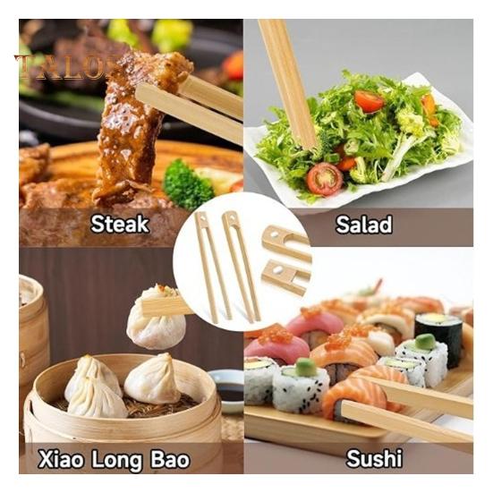 Магнитные щипцы для тостера, бамбуковые сервировочные щипцы, 8,66 дюйма, кухонные принадлежности для приготовления тостов, бекона, кексов, бубликов