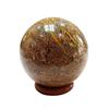 Reiki Healing Stone Sphere Natural Mariam Jasper Crystal Spheres with Stand Polished Gemstone Mariam Jasper Sphere Ball for Home Décor
