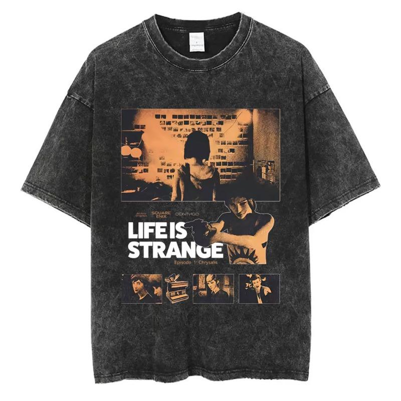 Горячая Распродажа Игра Life Is Strange Ретро Стирка Футболка Женская Повседневная Хлопок Винтажные Футболки Унисекс Мода Оверсайз Футболки