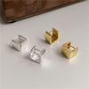 Серьги-клипсы квадратной геометрической формы унисекс - модный стиль 2025 года для мужчин и женщин