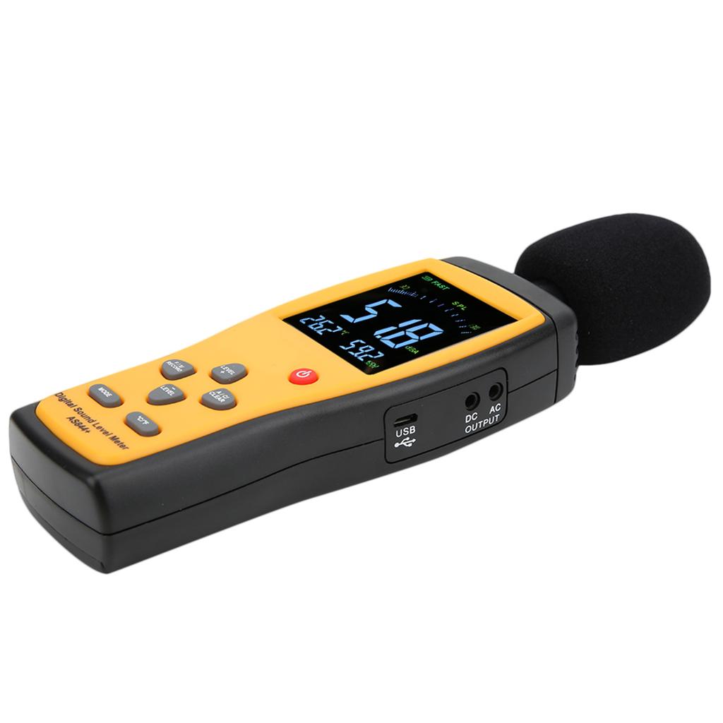 SMART SENSOR AS844+ Sound Level Meter LCD Digital Decibel Meter Noise Monitor with Data Storage