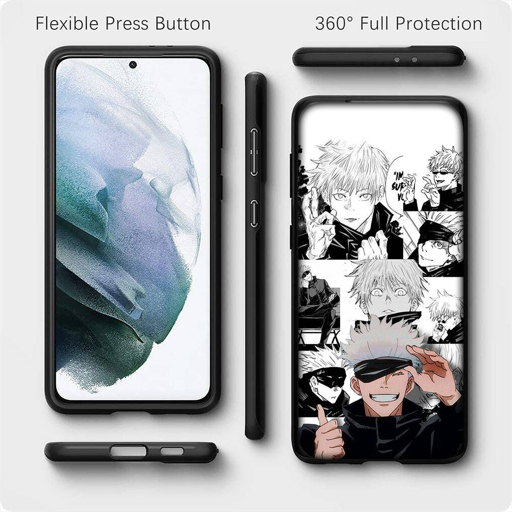 Для iPhone 17 16 15 Xiaomi Poco F7 F8 X7 C85 C75 C71 M8 Redmi Note 14 13 12 11 Pro Max 14C 13C 15C A3 A4 Чехол для телефона Jujutsu Kaisen Годзё Сатору