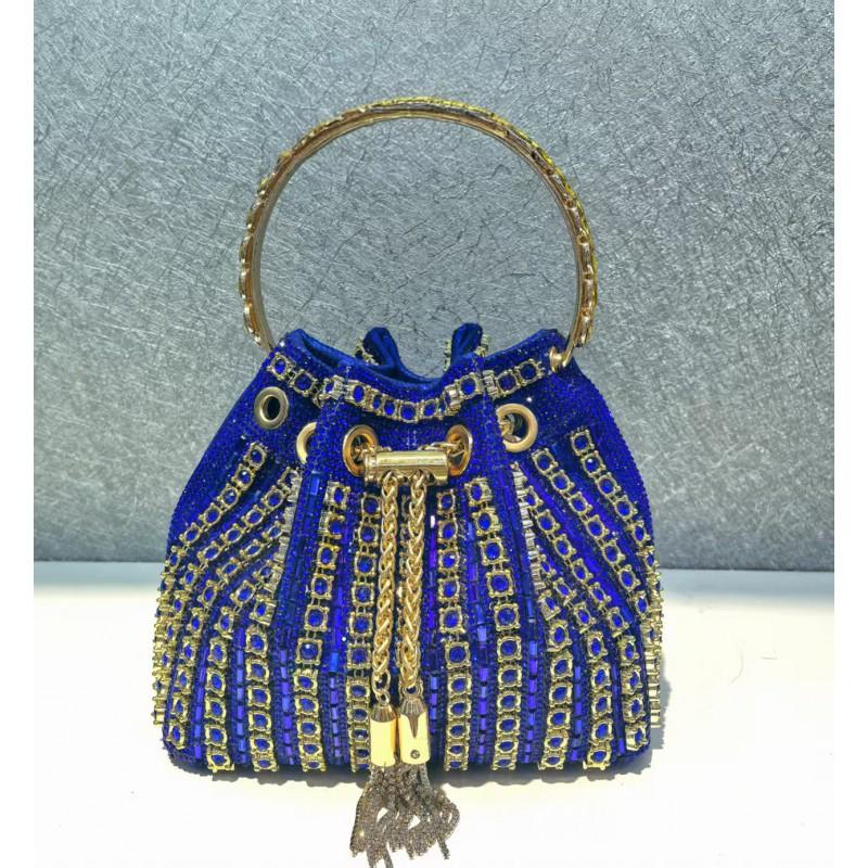 2026 Womens Crystal-Embellished Crossbody Bag Fringe Detail Small Square Shoulder No Top Handle