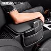 Car Armrest Cushion Universal Elbow Support Cushion  PU Leather Arm Rest Box Pad With 2 Storage Pockets