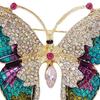 Women Brooch Retro Butterfly Shape Rhinestone Decor Anti-slip Wear-resistant Suit Coat Collar Hat Scarf Decoration Clothes