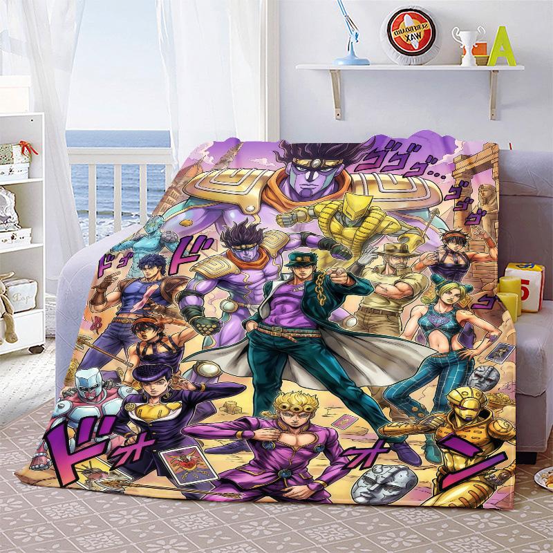 Мягкое теплое фланелевое одеяло JoJo's Bizarre Adventure, плед, уютное легкое одеяло для кровати, дивана, домашнего декора -QJY