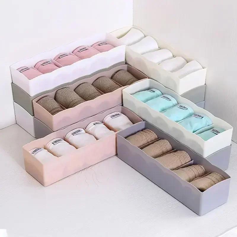 Closet Organizer Jeans Storage Boxs Foldable Underwear OrganizerStorage Dividers Dormitory Socks Clothes Drawer Organizer Box