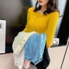 Autumn and Winter Design Sense Knitted Sweater, Bottom Top Inside, Women's New Model, Spring and Autumn Sweater Outside, Slim and Thin