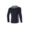 Under Armour Спортивная повседневная футболка с круглым вырезом и длинным рукавом с цветным логотипом, мужские топы, черная 1370659-001