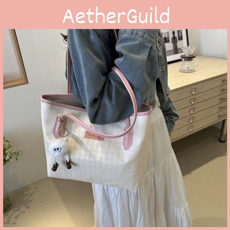 Trendy Oversized Tote Bag Women's 2024 Spring Street Style Shoulder Bag Student Commuter Bag