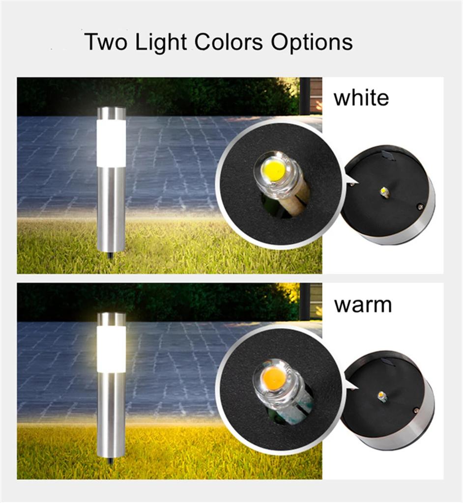 1/2/4/10 Pack 600mah Solar Garden Pathway Lights Outdoor LED Lighting Ground Plug Bollard Light for Patio, Gardens,Pathways,Lawn
