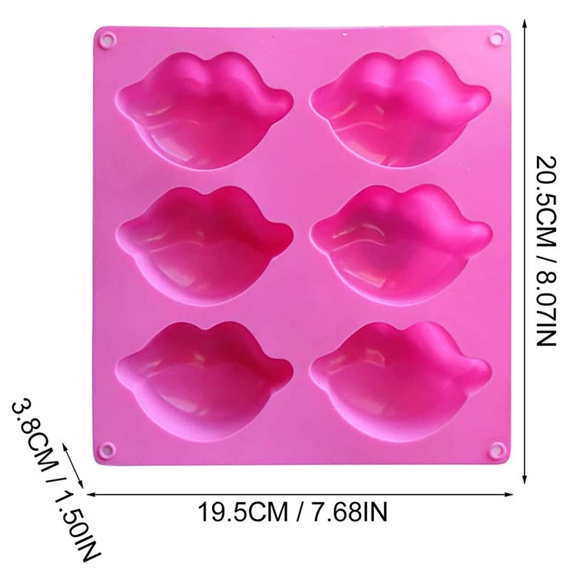 WTEMPO 3 шт. 6 полостей DIY форма для губ шоколадная помадка 3D трехмерная форма для выпечки пудинга мусс торт креативный клей ремесла форма