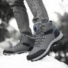 Fashion 2024 Winter Men Hiking Boots Waterproof Ankle Snow Boots Men Sneakers Outdoor Non-slip High Top Plush Warm Leather Shoes