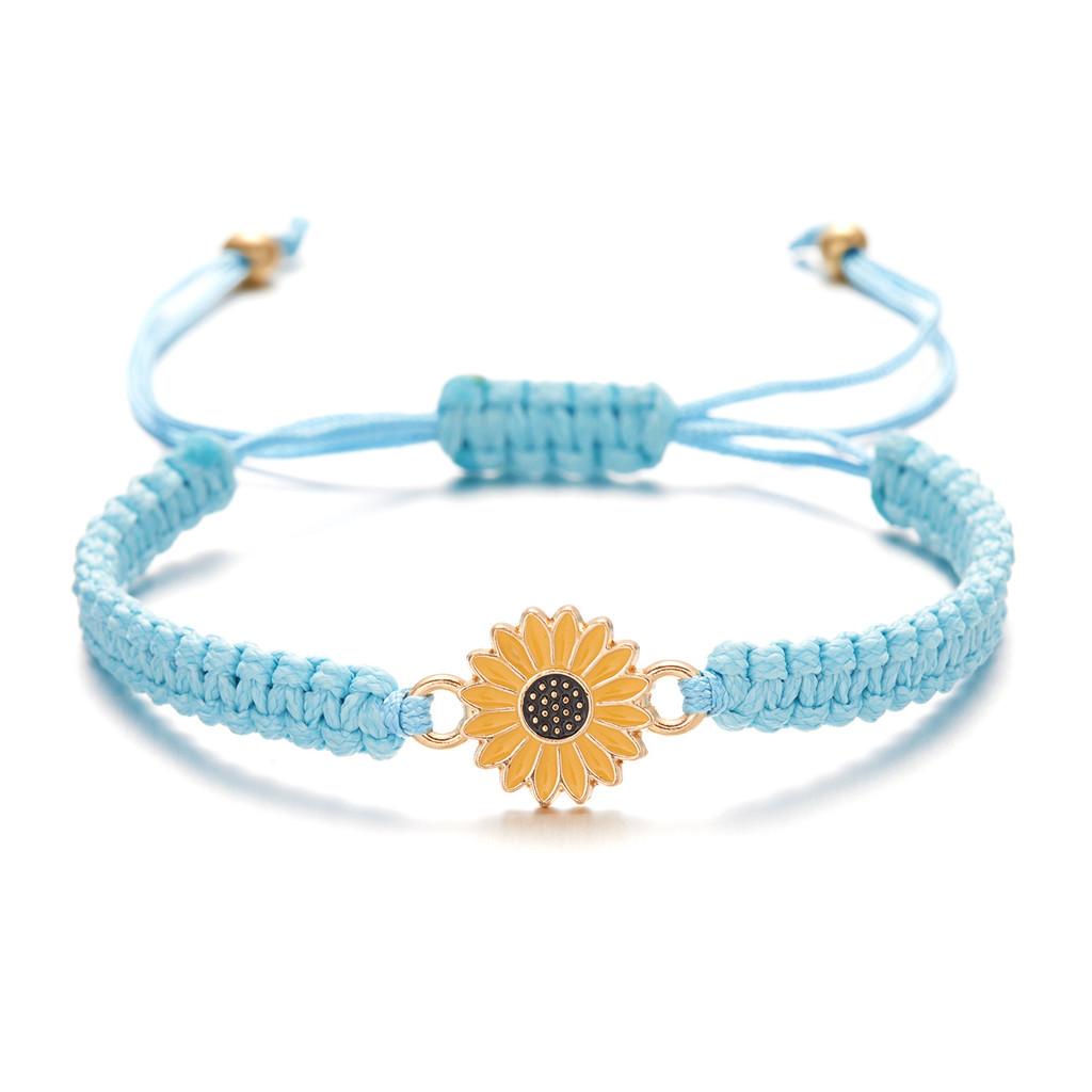 Bohemian Daisy Handwoven Wristband For Summer Travel And Giftgiving