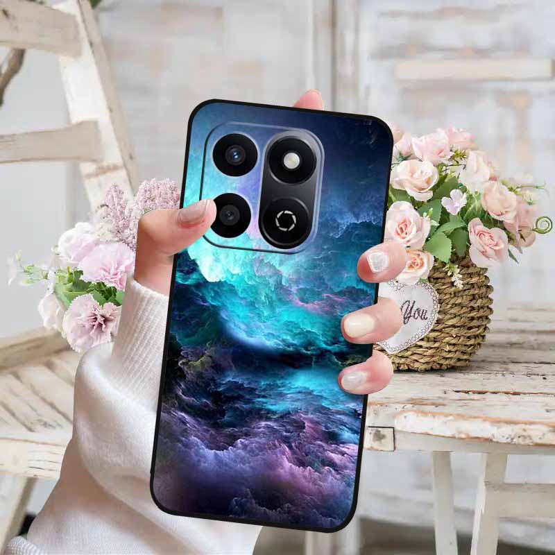 Мягкий силиконовый чехол для Honor X7c 4G 5G Чехол Кот Расписной Красивая задняя крышка для чехла телефона Huawei Honor X7C 5G HonorX7C ТПУ Пара