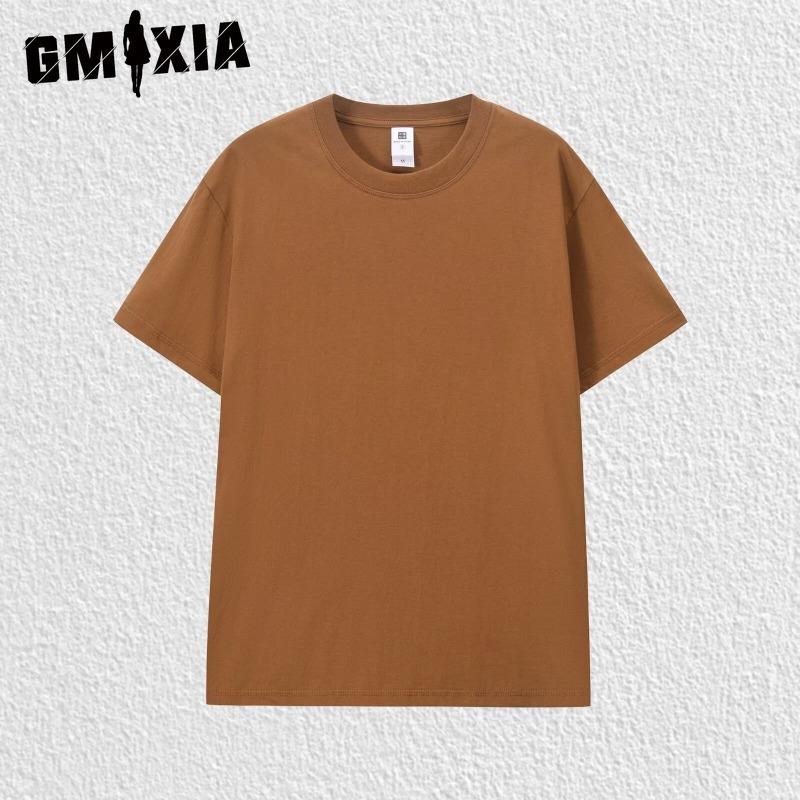 GMXIA Хлопковая футболка с коротким рукавом, мужская модная свободная рубашка с половиной рукава, сострадательная рубашка с принтом