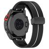 22mm Watch Strap For Garmin Fenix 8 47mm/Fenix 7/6 Silicone Watchband with Magnetic Black Buckle