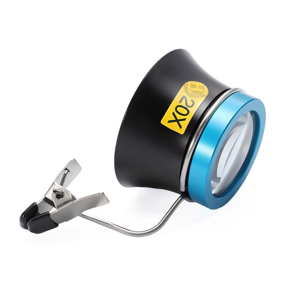 1Pcs Durable 5X 10X 20X Eyeglass Magnifier Clip-On Eye Loupe Loupe Magnifying Lens Portable Eyepiece Watchmakers Repair Tool