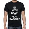 Сохраняй спокойствие и играй на волынке Музыкальная футболка