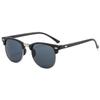 Classic Sunglasses Retro Rice Nail Half Frame Sunglasses Fashion Color Film Reflective Glasses Flat Glasses