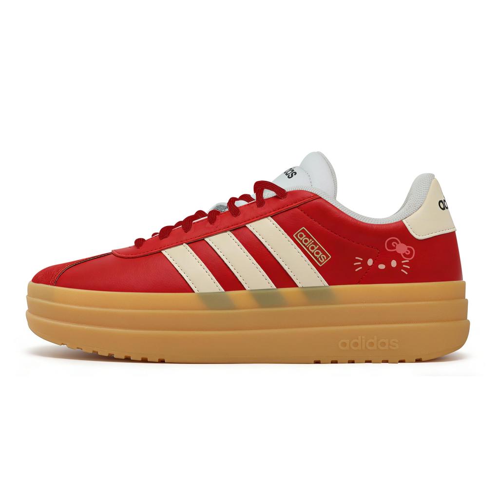 adidas VL Court Bold Hawthorn Устойчивые к истиранию Нескользящие Низкие Кеды для Скейтборда Женские Красные IH3083(Команда529-)