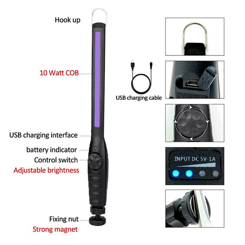 Портативная 30-светодиодная УФ-лампа для дезинфекции УФ-излучения бактерицидный стерилизатор ручной работы