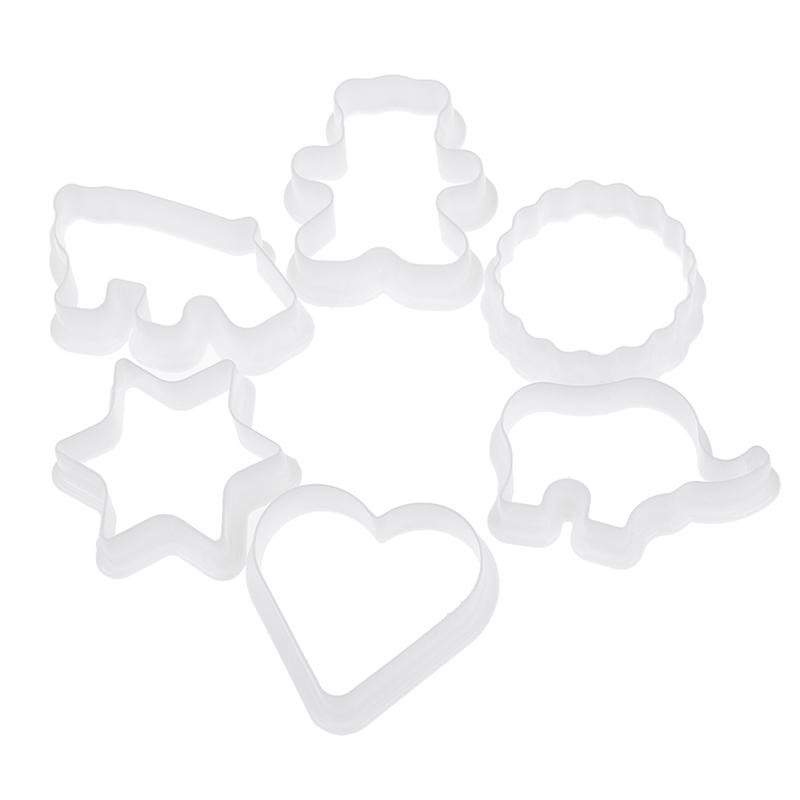 6 шт., пластиковые формочки для печенья с животными, формы для помадки, инструмент для декора торта