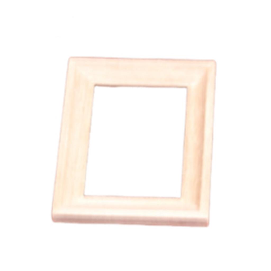 Realistic Wood Zakka Realistic Pretend Play Display Picture Frame Model Toy Vintage 1:12 Doll House
