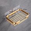 Soap Holder Dish Storage RackGold Soap Dish for Shower Creative Hanging Drain Rack,Self Adhesive Soap Dish Holder