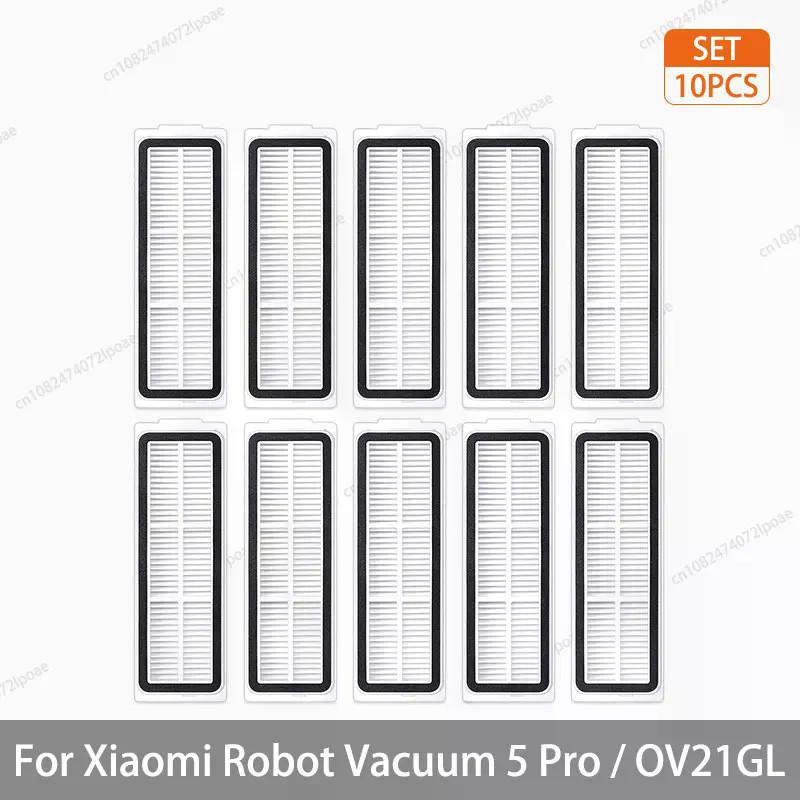 Для робота-пылесоса Xiaomi 5 Pro / OV21GL Аксессуары Валик Основная щетка Крышка Боковая щетка HEPA-фильтр Тряпка для мытья пола Мешок для пыли Держатель швабры Пластина
