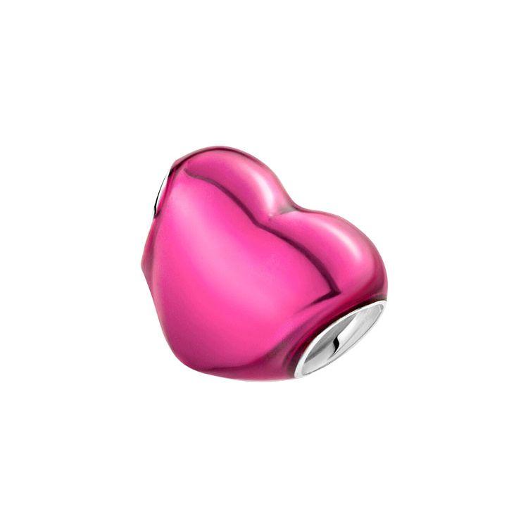 Pandora Металлический розовый шарм-сердечко Женские украшения 799291C03