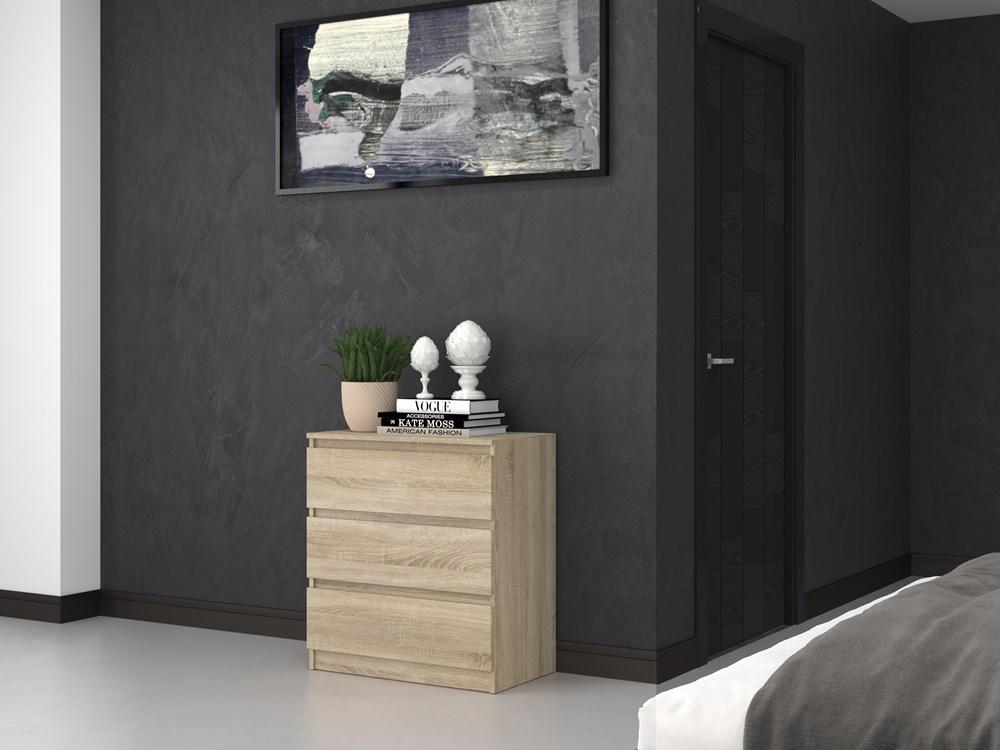 Chest Of Drawers Cabinet Malwa M3 Sonoma Oak Color For Home For Office