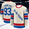 Новый мужской костюм для тренировок по хоккею 2026 года - Серия команды Rangers, 3D-печать, вышивка, влагоотводящий, белый, с длинным рукавом, детский