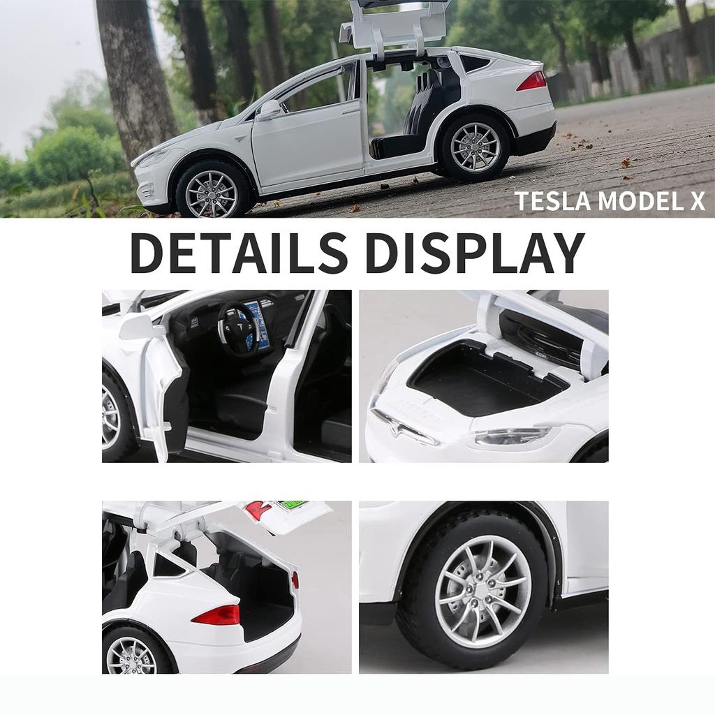 1:24 Scale Model X Alloy Diecast Pull Back Electronic Car Model Toys with Lights and Music, Decorative, Mini Vehicles Toys for Kids, Boyfriend Gift