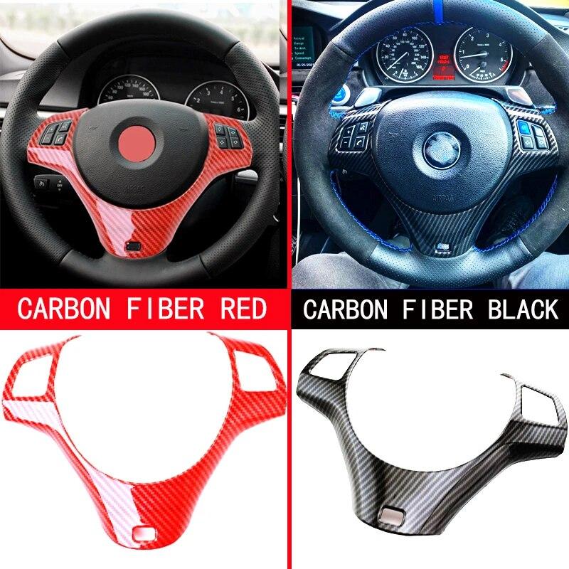 Углеродное волокно Стиль салона автомобиля украшение на руль накладка молдинги для BMW 3 серии E90 E92 E93 2005-2012 LHD