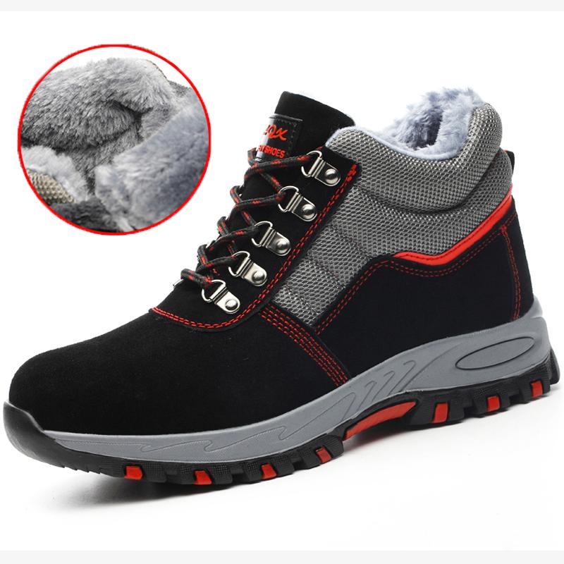 Осенне-зимние высокие защитные ботинки для мужчин, рабочие ботинки с защитой от ожогов, ботинки со стальным носком, защитные ботинки для строительства, устойчивые к проколам