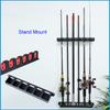 Wall Mounted Fishing Rod Holder Lightweight Simple Installation Vertical 6-rod Rack Organizer With Screws