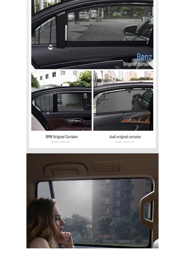 Магнитная сетчатая шторка на окно автомобиля Toyota Prado Land Cruiser для теплоизоляции.
