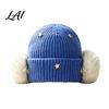 Stylish Daily Wear Cap Knitted Winter Hat with Ear Protection Elastic Thickened Plush Lined Casual Versatile Accessory Cap Soft Warm Windproof