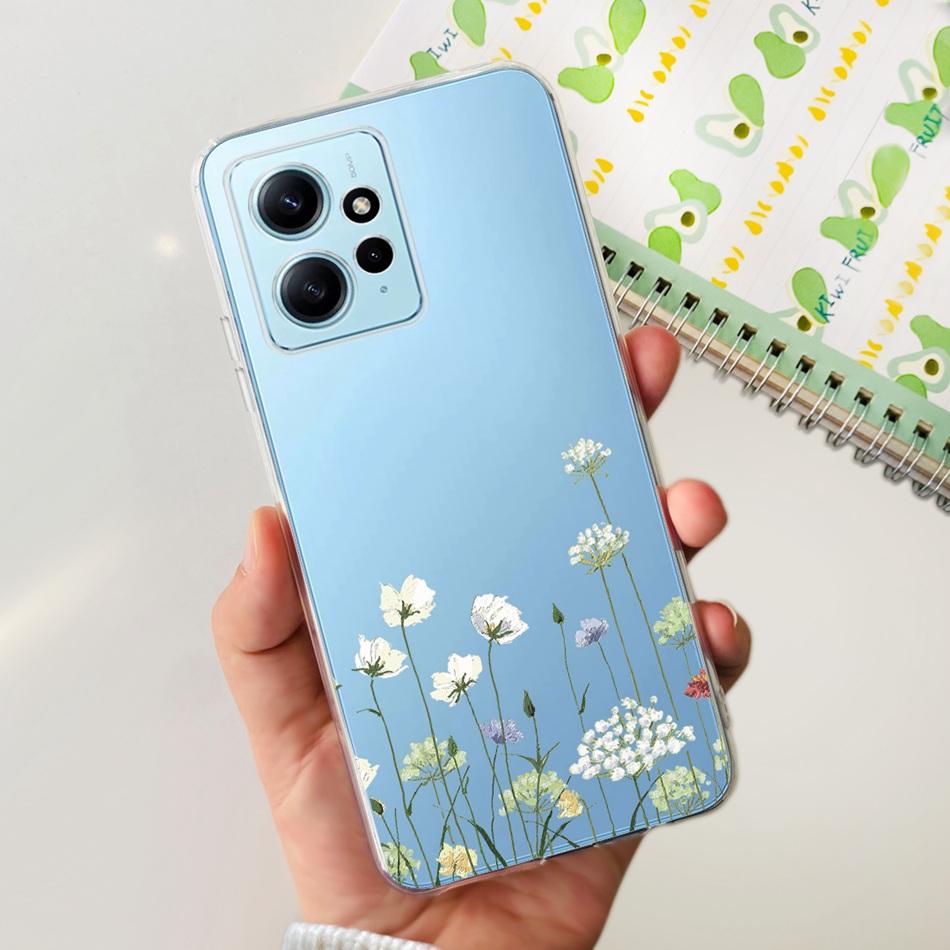 For Xiaomi Redmi Note 12 Case Redmi Note12 4G Global Cute Painted Soft Silicone TPU Phone Back Cover Bumper