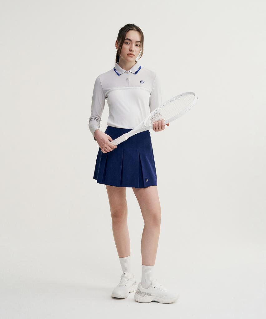 SERGIO TACCHINI W Преппи Широкая плиссированная юбка (военно-морской флот)