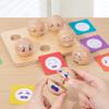 Wooden Children's Table Games Emotional Expression Ball Toys Parent-Child Interaction Fun Puzzle Hands-on Expression Matching