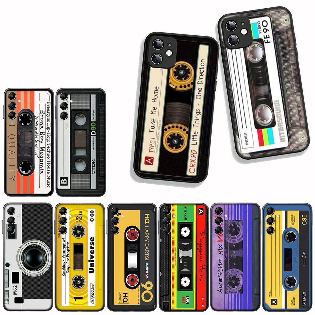 Чехол Cover для Apple iPhone 16 11 13 14 15 Pro Max 7 6 8 Plus SE2 SE3 + 16E SE 2022 Чехол Винтажная Кассета Музыкальная Лента Ретро