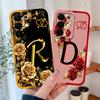 Чехол для телефона Realme C85 Pro Цветы Имя Буквы Мягкий Жидкий Силикон Чехол с Полной Защитой Для Realme C 85 Ударопрочный Корпус